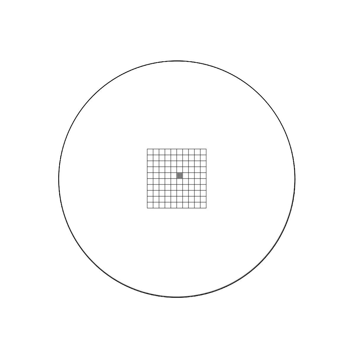 Small Reticule Microscope Reticle and Micrometer for Microscopes | View Solutions Inc.