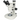 6X-50X Widefield Zoom Stereo Microscope, Binocular, Track Stand, LED Top and Bottom Light, SKU SZ04030122, three quarter front view