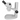 8X-50X Widefield Zoom Stereo Microscope, Binocular, Track Stand (Track Length 280mm) Fan Shaped Base