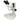 8X-50X Widefield Zoom Stereo Microscope, Binocular, Track Stand (Track Length 300mm) Fan Shaped Base, SKU SZ09010121, three quarter front view