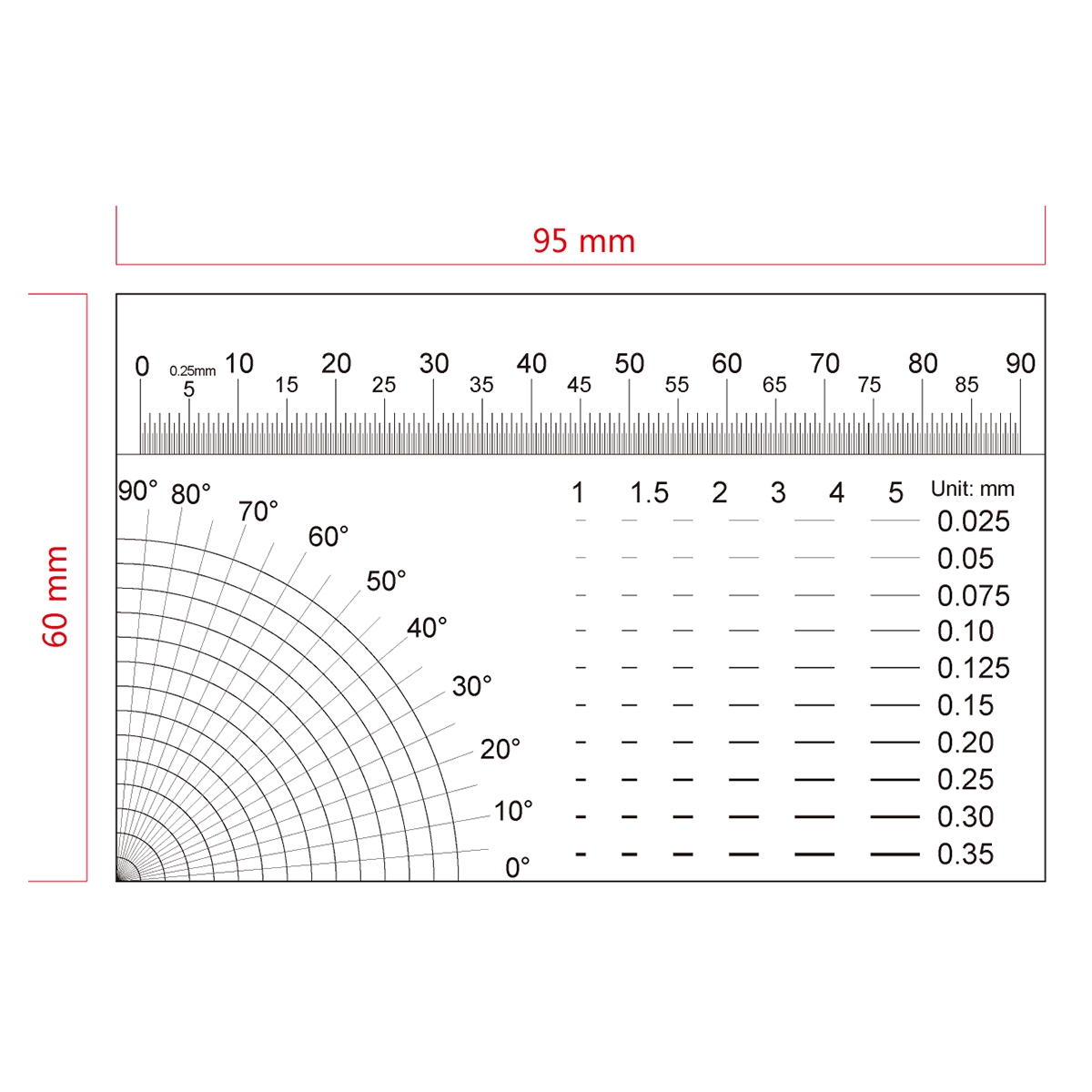 Thick Rectangular Ruler For Microscope Film Ruler for Microscopes | View Solutions Inc.