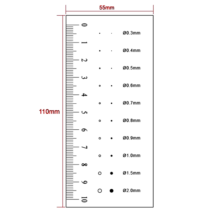 Thick Rectangular Ruler For Microscope Film Ruler for Microscopes | View Solutions Inc.